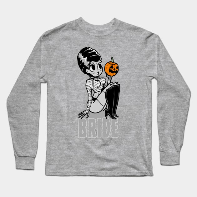 Halloween Bride Long Sleeve T-Shirt by edbot5000
